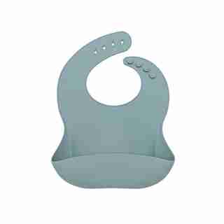 Loulou Lollipop Silicone Bib - Slate