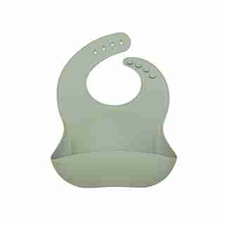 Loulou Lollipop Bavette en silicone - Sauge argentée