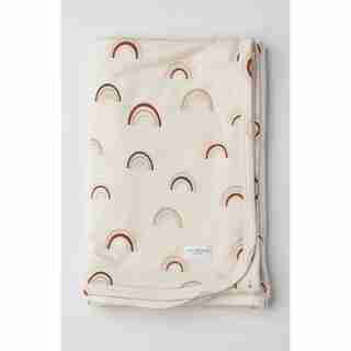 Loulou Lollipop Couverture en tricot extensible en TENCELâ„¢ - Canyon arc-en-ciel