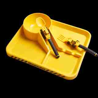 Dinneractive 3pc Set, Construction-Theme, Yellow