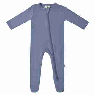 Zippered Footie in Slate, 18-24 Months