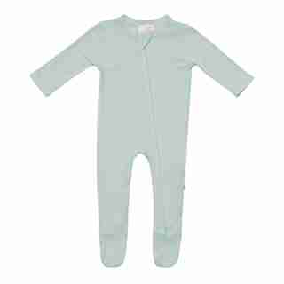 Zippered Footie in Sage, Preemie