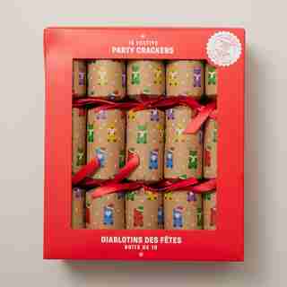10" GUMMY BEAR GAME CRACKERS, SET OF 10