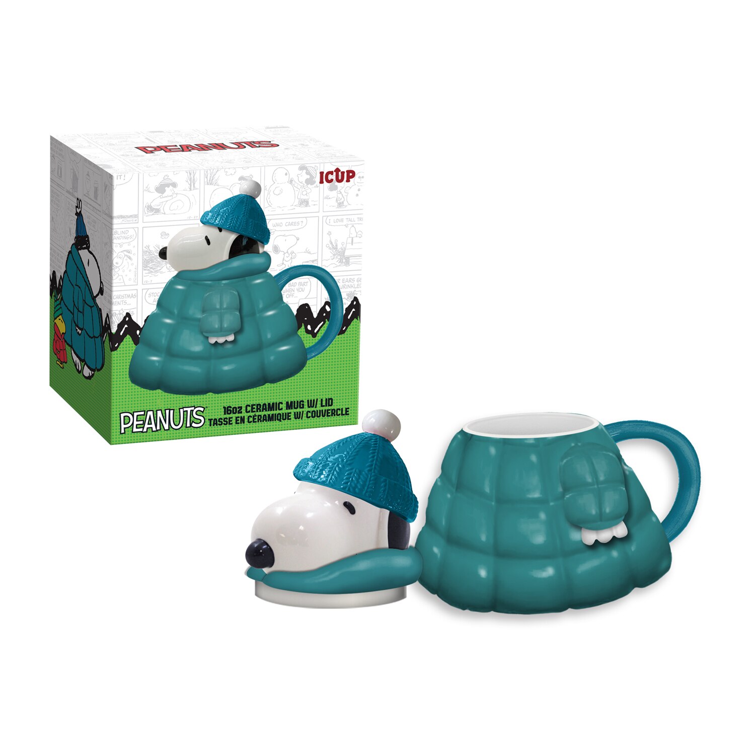Peanuts Snoopy Molded Puffer Jacket Mug (16oz) ('') | Indigo