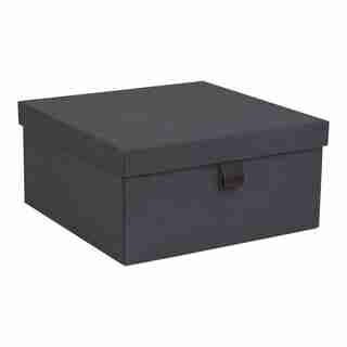 OUI X BIGSO LEVI SQUARE STORAGE BOX, CHARCOAL