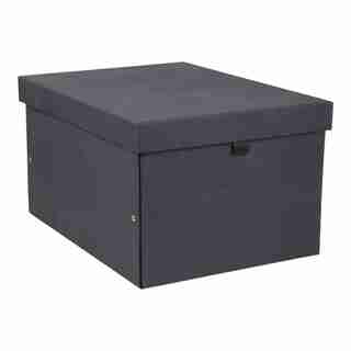 OUI X BIGSO TORA RECTANGULAR STORAGE BOX CHARCOAL EXTRA LARGE