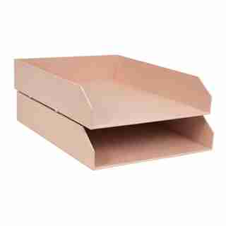 HAKANLOT DE 2 PLATEAU A LETTRES ROSE Poussiéreux