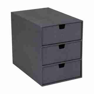 INGRID 3 DRAWER CHEST, CHARCOAL