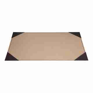 ANNIE DESK PAD WITH LEATHER CORNERS, KRAFT