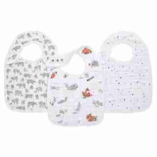 classic snap bibs, 3 pack