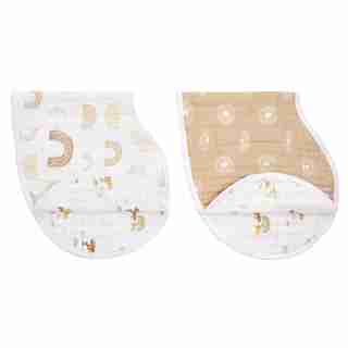 SET OF 2 BURPY BIBS, KEEP RISING