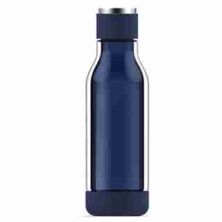 ASOBU INNER PEACE GLASS WATER BOTTLE - BLUE 170Z