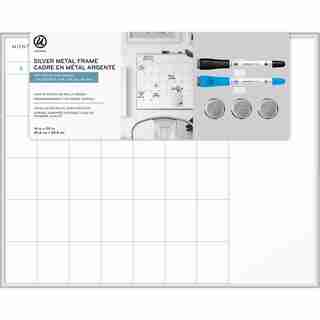 Dry Erase Calendar, Silver 20 " X 16"