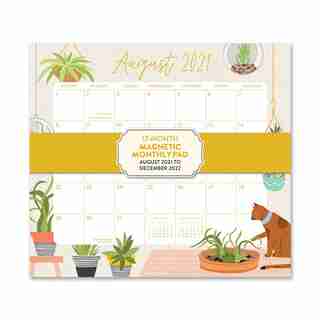 20212022 Calendrier mensuel magnétique de 17 mois- Addict aux plantes