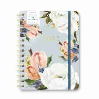 August 2021 - December 2022 Compact Flexi Painterly Floral Planner