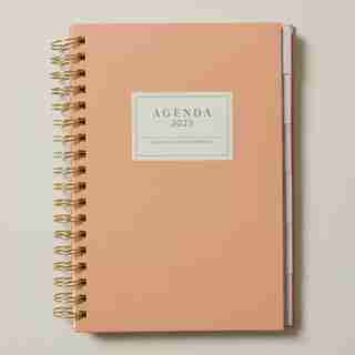 NOTA August 2022 - December 2023 Large Spiral Peach Planner