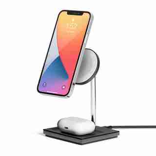 SNAP MAGNETIC 2-IN-1 WIRELESS CHARGER, SLATE