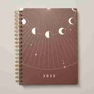 FRINGE STUDIO MOON PHASE MAROON 2023 12 MONTH PLANNER