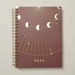 FRINGE STUDIO MOON PHASE MAROON 2023 12 MONTH PLANNER