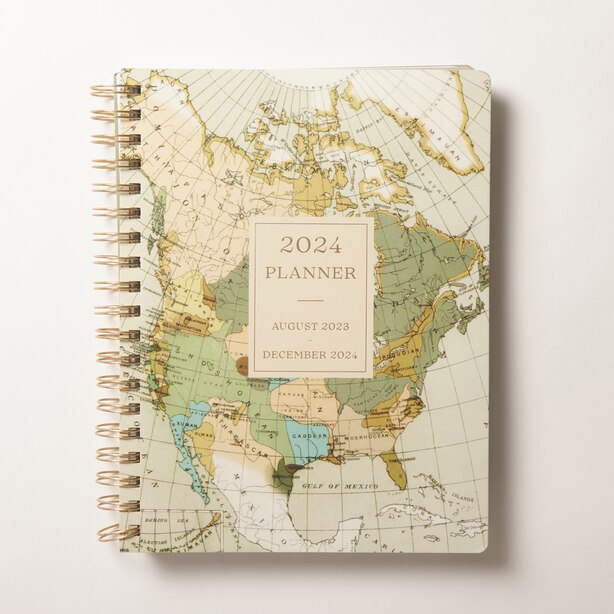 FRINGE STUDIO VINTAGE GREEN MAP 2024 PLANNER by Fringe Studio Gifts