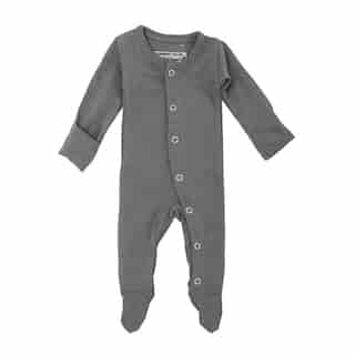 L'ovedbaby Organic Footed Overall Gray 9-12m