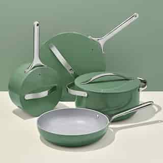 4-PIECE CERAMIC COOKWARE SET, SAGE