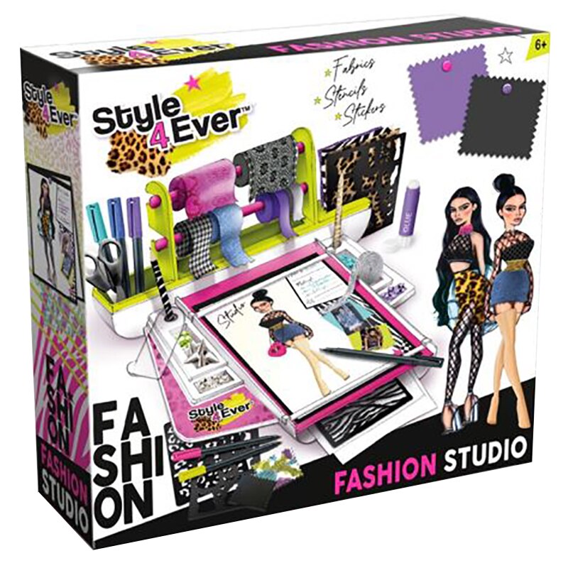 Studio De Mode Fashion Designer - Jeu Créatif Pour Enfants - Dessin, Collage, Customisation - Dès 6 Ans