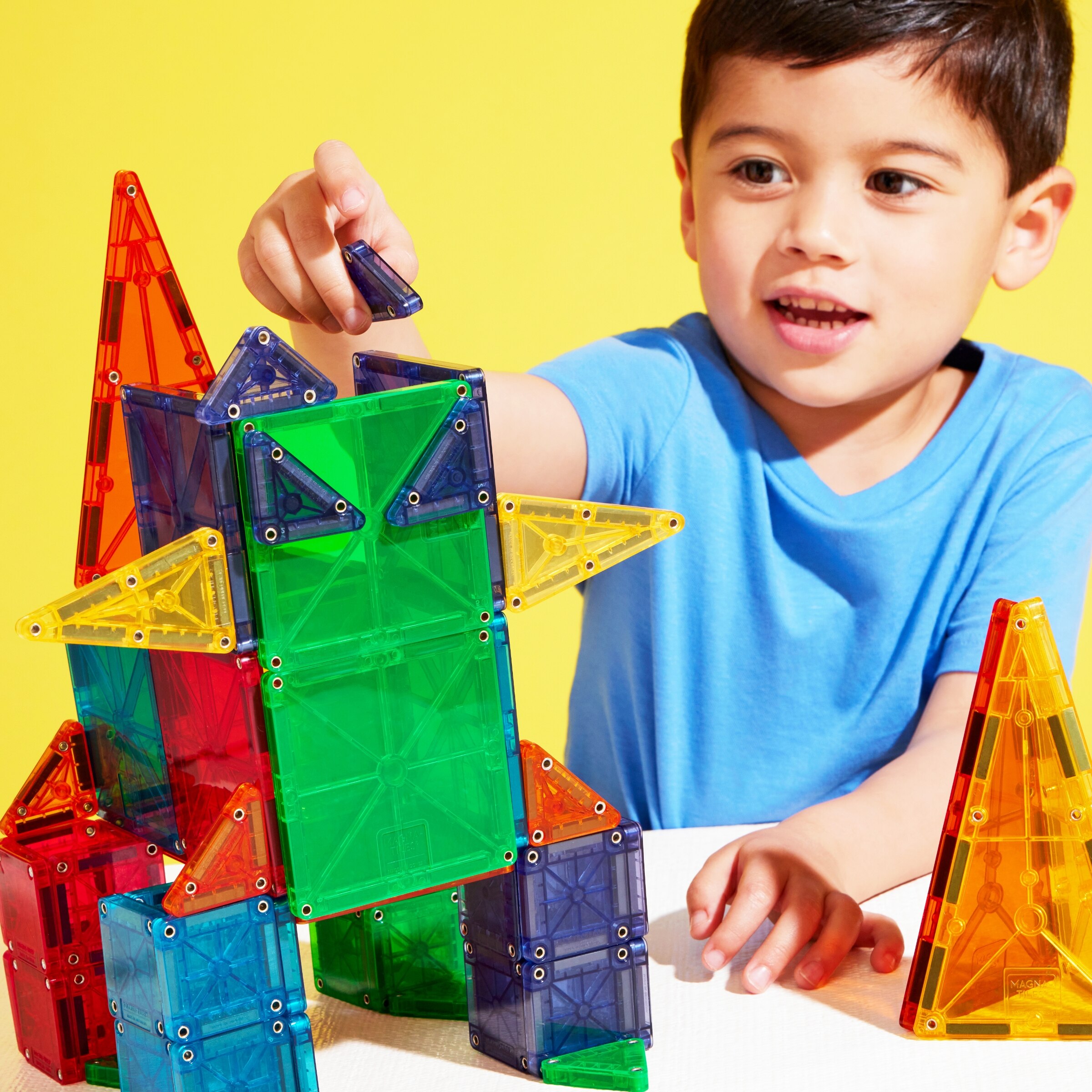 Magna-tiles® 62-piece Magnetic Construction Set ('') | Indigo