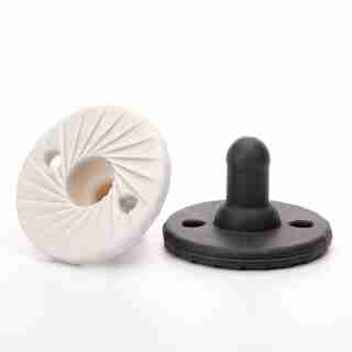 Doddle & Co - Tokyo Pop Silicone Pacifier - Stage 2 - Natural Shape - 2 Pack - Dove / Coal