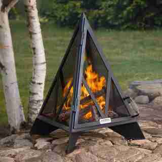 3' Pyramid Fire Pit & Tarp Cover