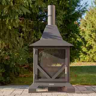4' Chiminea Fire Pit & Tarp Cover