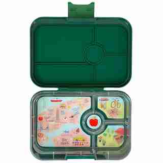 Yumbox 4-Compartiments Tapas Greenwich Vert avec Plateau NYC