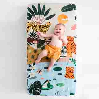 Rookie Humans Drap-housse pour lit de bébé - Dans la Jungle