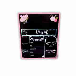 Back to School Board Pink Floral