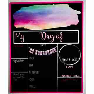 Back to School Board Rainbow Watercolour