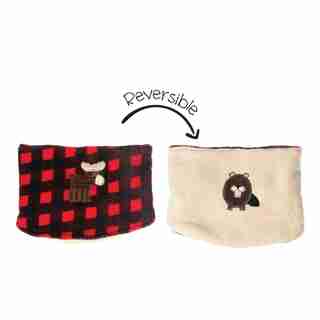 Flapjackkids - Neck Warmer - Red Moose/Beaver - Youth 3-8 years