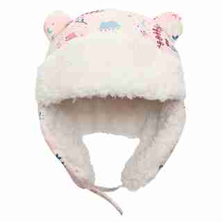 Flapjackkids - Chapeau de trappeur déperlant Rose Floral Small - 6-24 mois