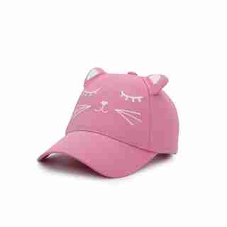 CASQUETTE DE BASEBALL ANIMAL 3D ENFANT – CHAT ROSE, 4-6+ ANS