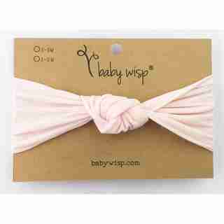 Baby Wisp® Baby Headband Nylon Turban Knot Pale Pink 3 Months Plus