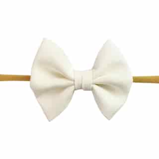 Headband - Fanny Bow, White