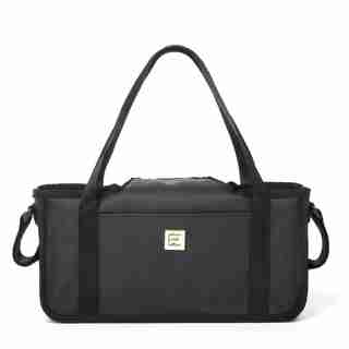 Petunia Pickle Bottom - Stroller Caddy - Black Matte Leatherette