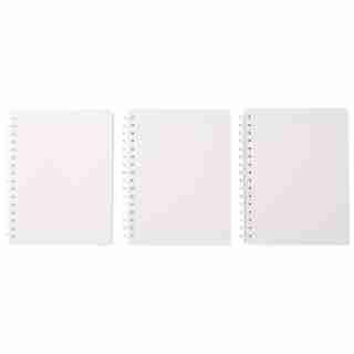 Journal rechargeable A5 à pages lignées – Paquet de 3