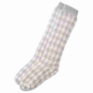 Checkered-Knit Reading Socks™, Grey