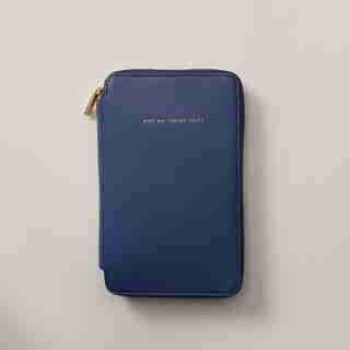 Family Travel Wallet, Cobalt Lizard
