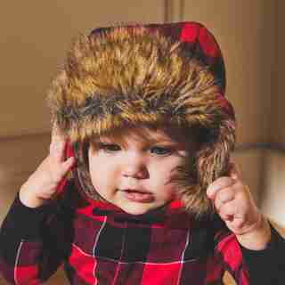 Cabin Cozy baby hat Size 0 - 6 Months