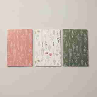 NŌTA GOOD EARTH SET OF 3 NOTEBOOKS SMALL WILDFLOWER