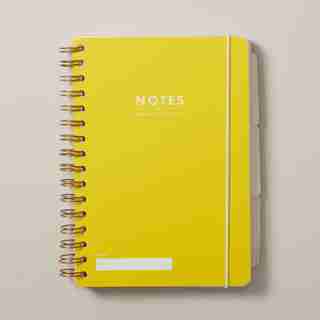 A5 3-TAB NOTEBOOK, YELLOW