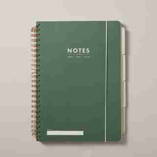 A4 4-TAB NOTEBOOK, GREEN