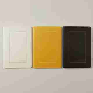 SET OF 3 SMALL NOTEBOOKS, IVORY