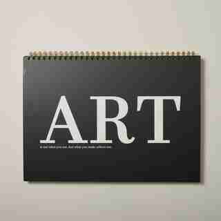 LARGE TOP SPIRAL SKETCHBOOK, ART BLACK